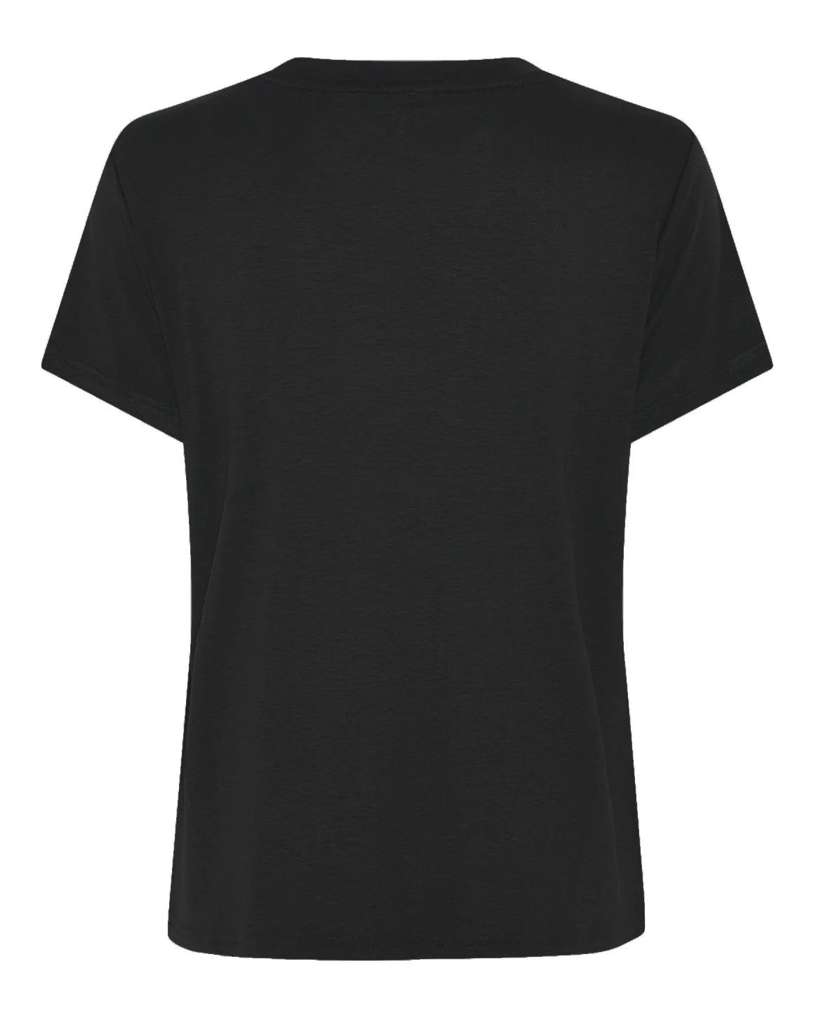 Line S/S T-shirt i Black i blød viskose med rummelig pasform og korte ærmer – køb hos butikalrum.dk.