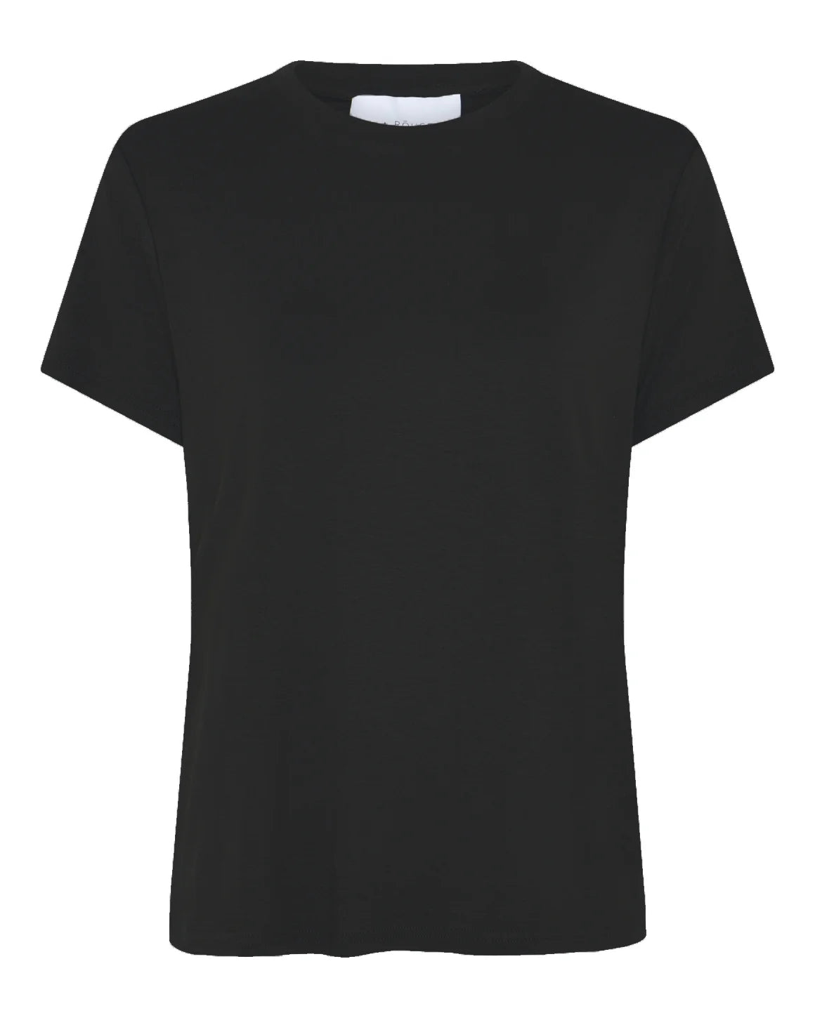 Line S/S T-shirt i Black i blød viskose med rummelig pasform og korte ærmer – køb hos butikalrum.dk.