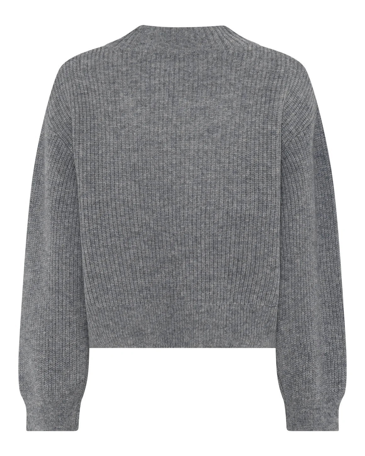 Sisse Knit i Grey Melange fra La Rouge i 90% ultrafine wool og 10% yak down – køb hos butikalrum.dk.
