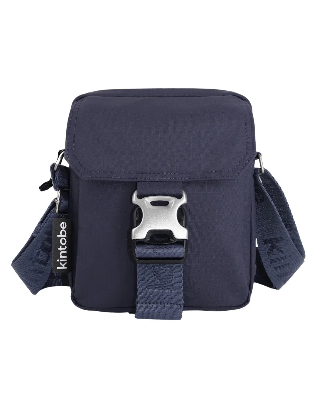NICO mini-messenger taske i Midnight Blue med hovedrum og praktisk klaplomme foran – køb hos butikalrum.dk.