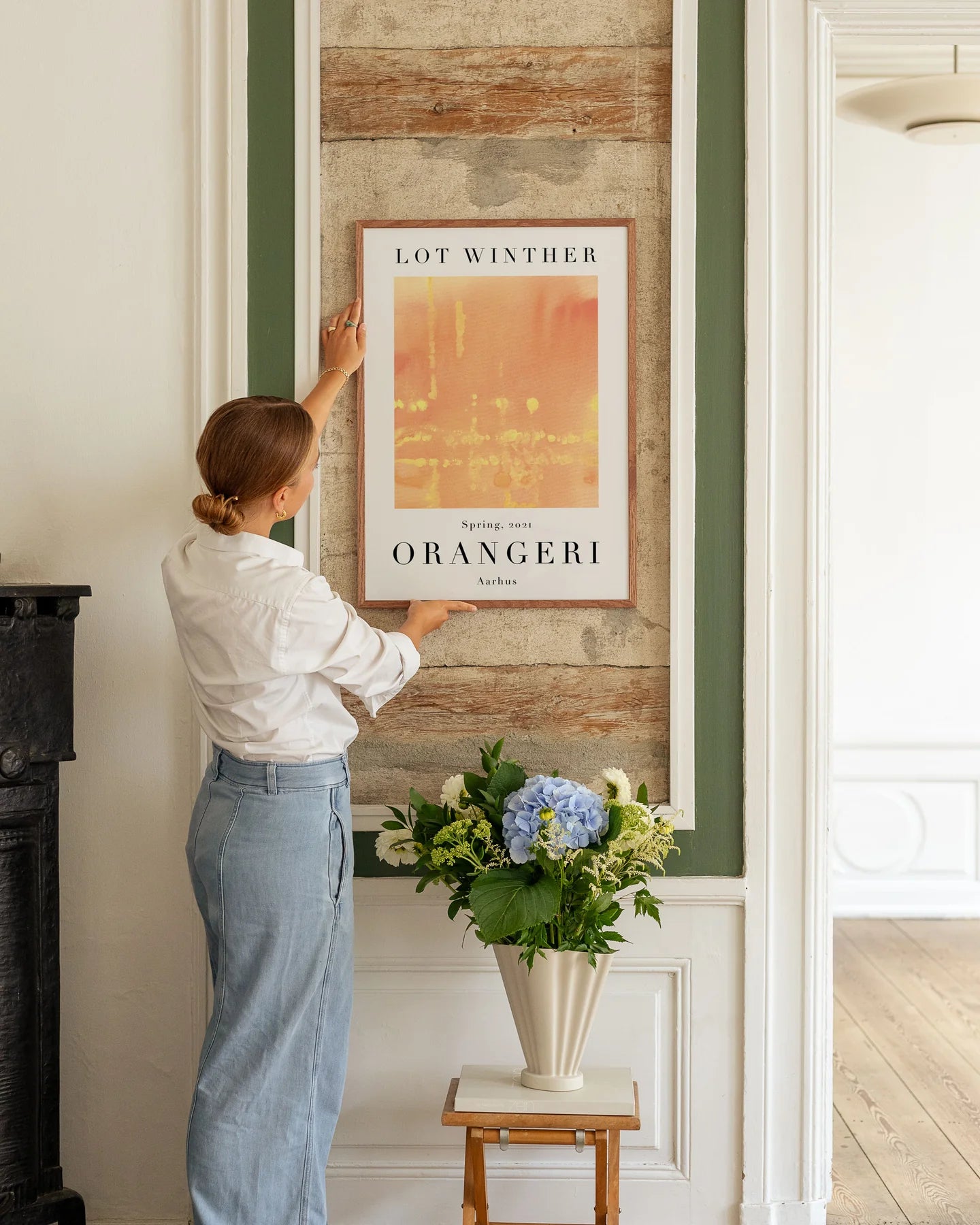 Orangeri af Lot Winther, Spring 2021, Aarhus, en malet plakat. 