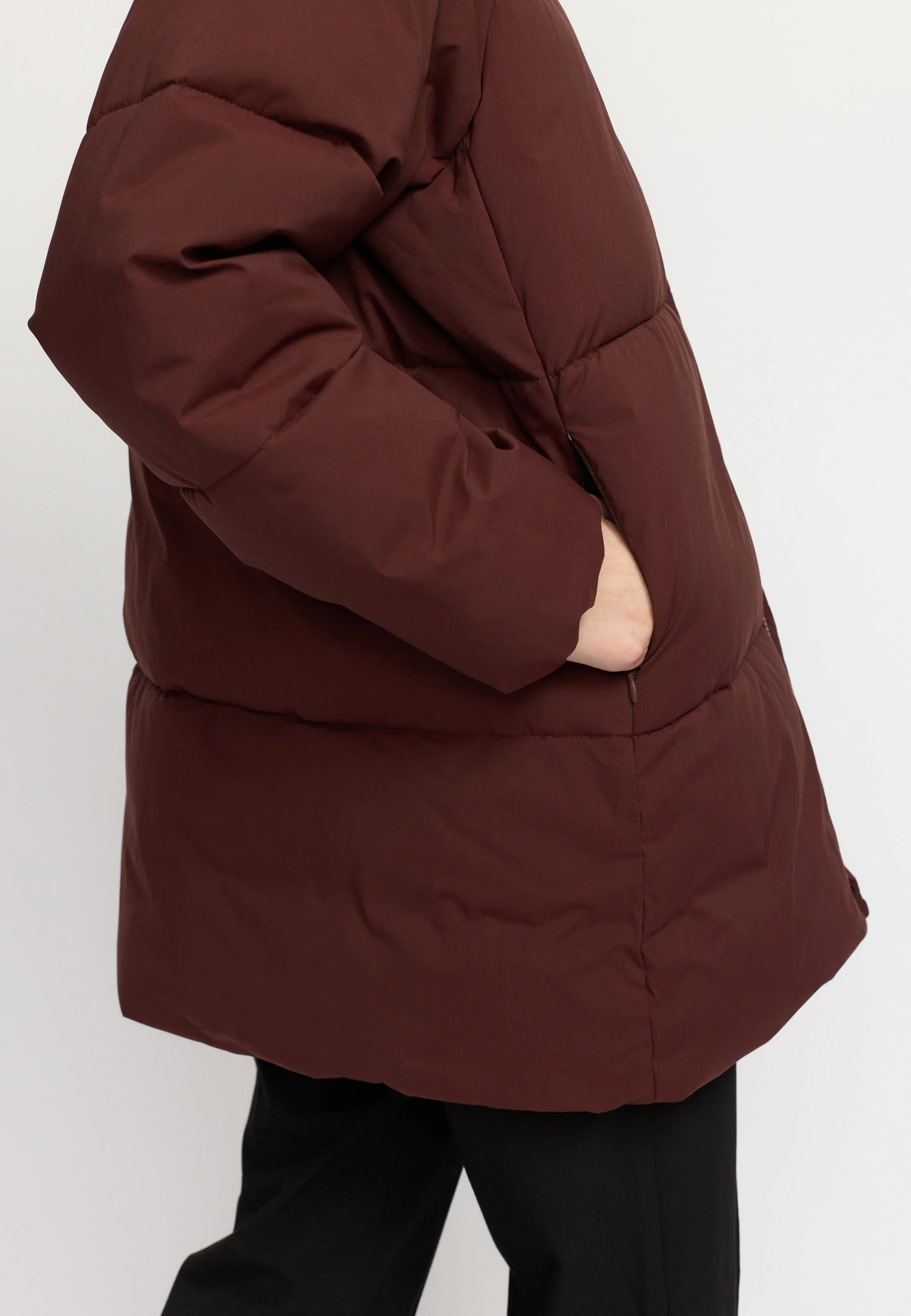 Selfhood Oversize Puffer 77294 Burgundy – køb hos butikalrum.dk