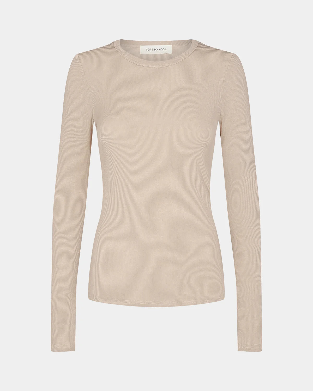 PETRICIASW langærmet T-shirt fra Sofie Schnoor i Beige med slim-fit pasform – køb hos butikalrum.dk.