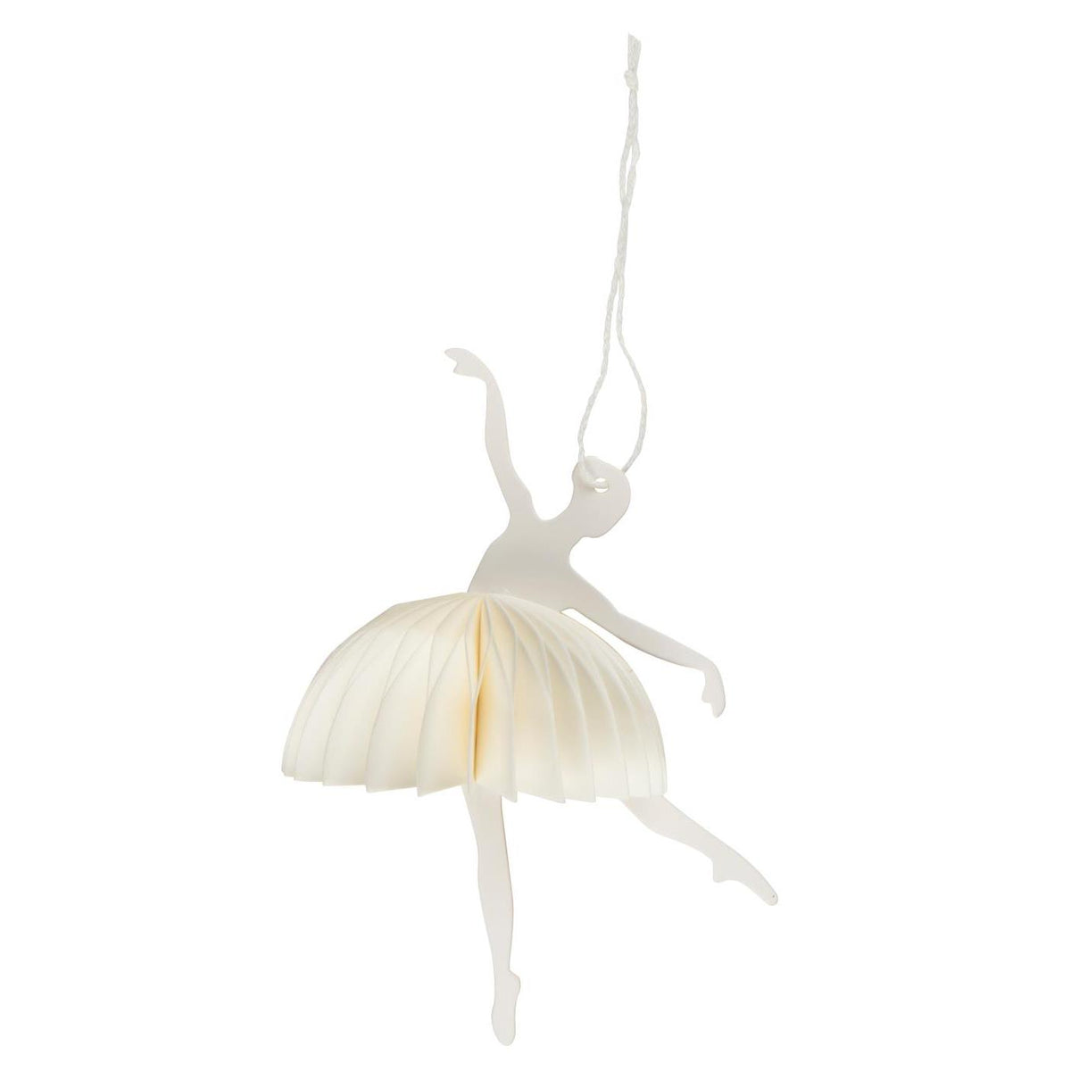 Hvid papirballerina med udfoldeligt 3D-skørt — køb hos butikalrum.dk