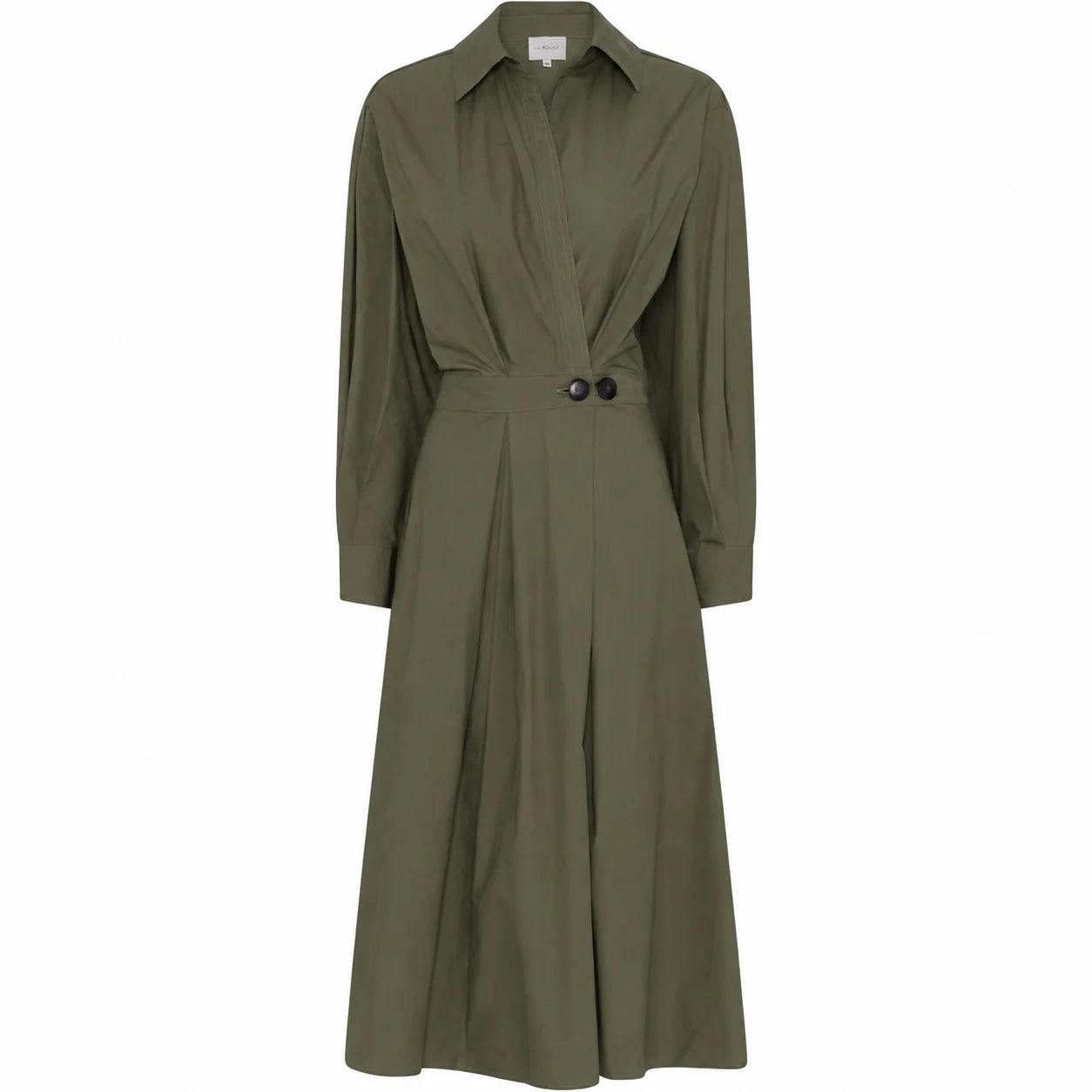 Pia Dress fra LA RōUGE i Army Green, en bestseller i butikken – køb hos butikalrum.dk.