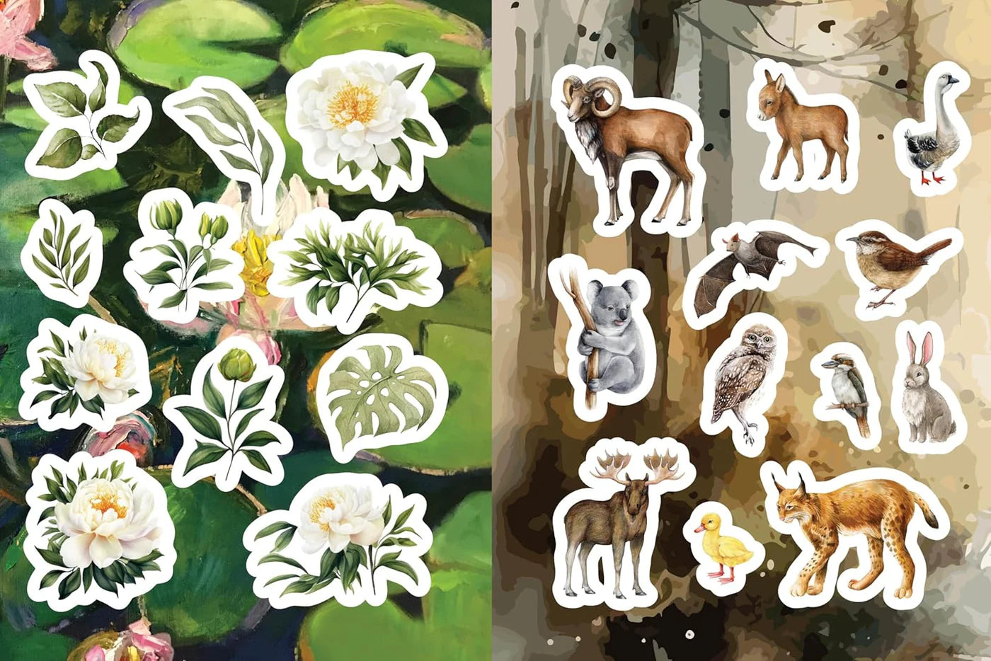 Flora Fauna Botanicals and Bees sticker og aktivitetsbog med farvelægning og aktiviteter - koeb hos butikalrum.dk