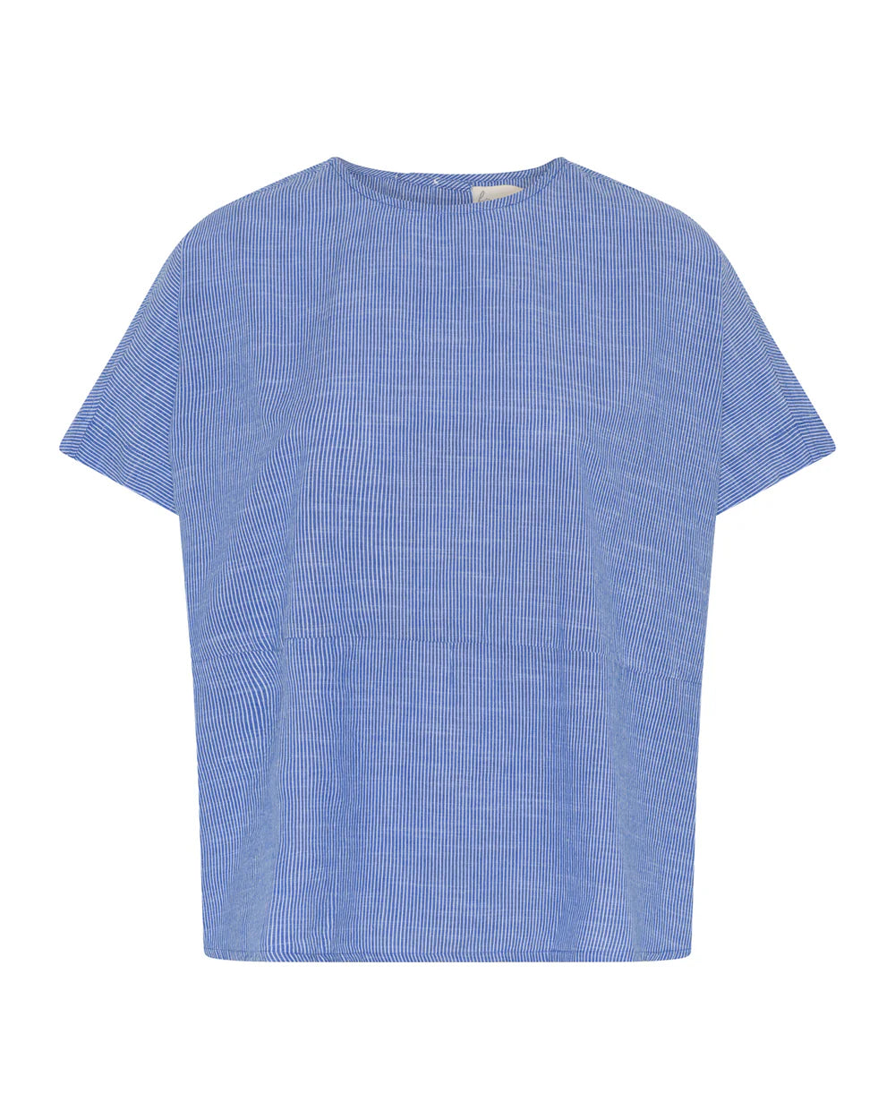 Rome SS Top i Medium Blue Stripe fra Frau – køb hos Butik Alrum
