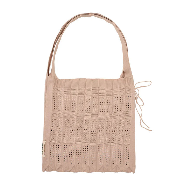 Lang Rosalia-taske i vævet polyester med 75 cm strop – perfekt til strand og shopping