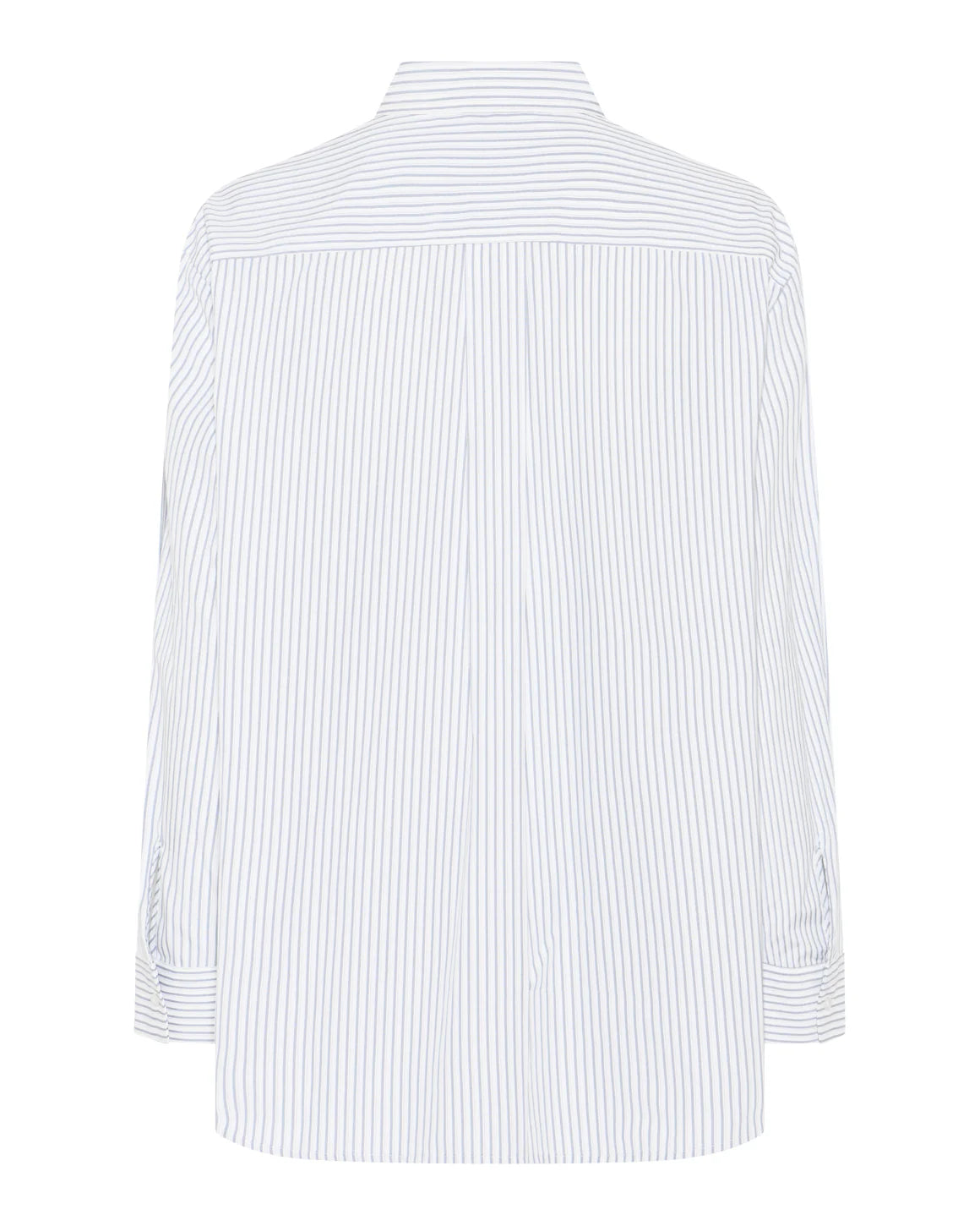 Oversized stribet skjorte med kontrastlomme fra La Rouge – køb hos butikalrum.dk