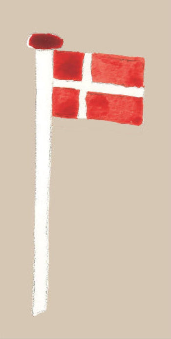 Papirservietter 10x20 cm med Dannebrog på flagstang – køb hos butikalrum.dk