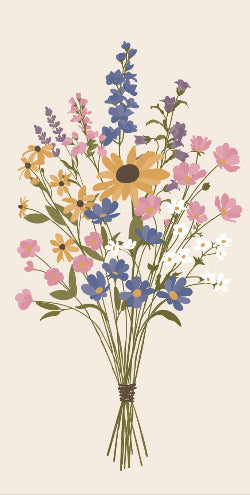 Papirservietter 10x20 cm med sommerbuket – køb hos butikalrum.dk