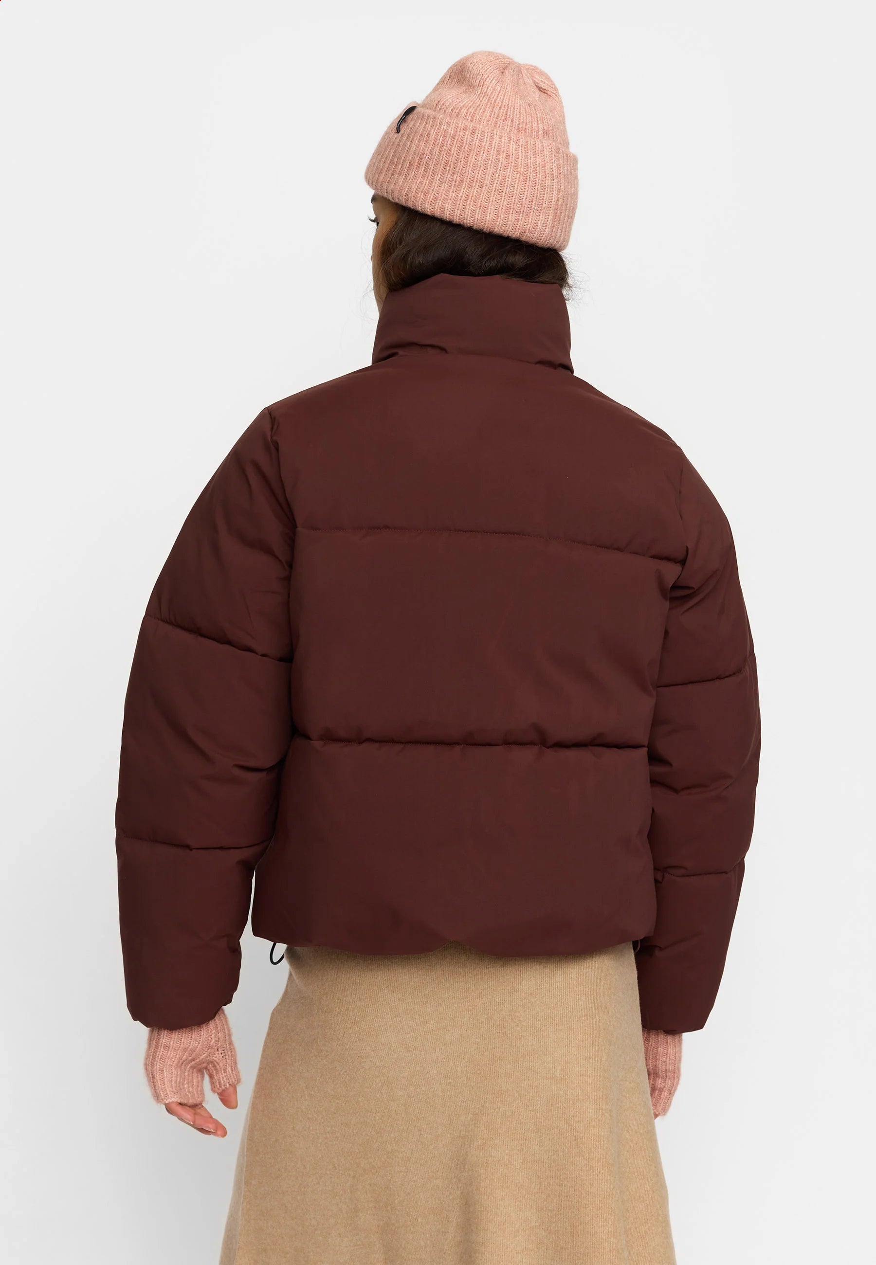Selfhood Short Puffer 77293 Burgundy – køb hos butikalrum.dk
