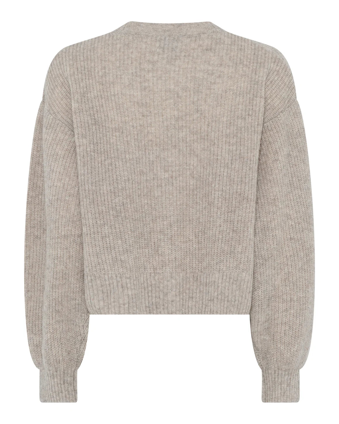 Sisse Cardigan – kort uldcardigan med rund hals, brede ribkanter og strikket i uld og yak for blød varme.