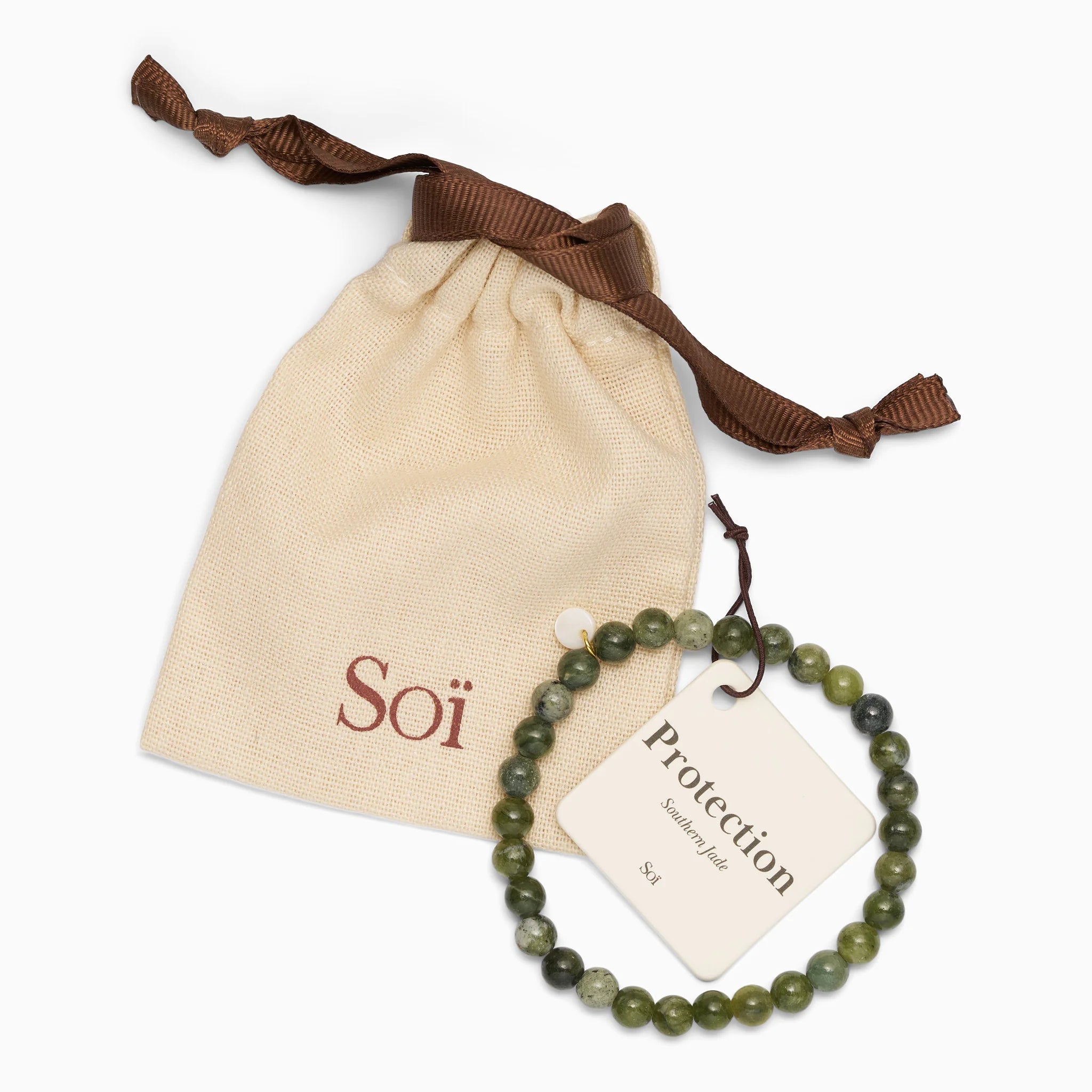 Essential Southern Jade Stretch armbånd fra Soï Copenhagen med natursten – køb hos Butik Alrum
