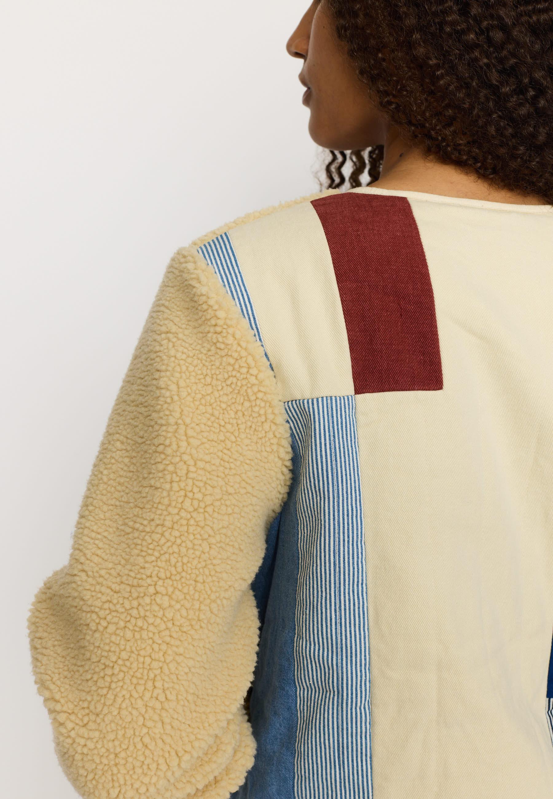 Selfhood Teddy Block Jacket 77359 Offwhite – køb hos butikalrum.dk