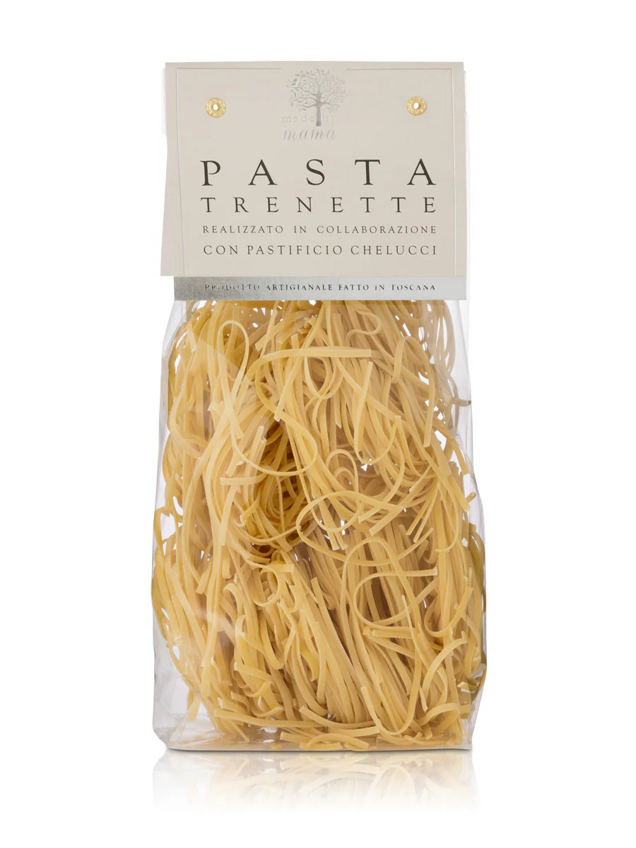 Trenette pasta fra Gragnano – tynd, ligurisk pasta til delikate saucer og pesto.