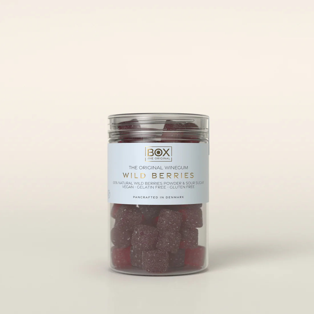 Køb vegansk skovbær gourmetvingummi fra Box The Original hos Butikalrum.dk – gelatinefri og frisk smag
