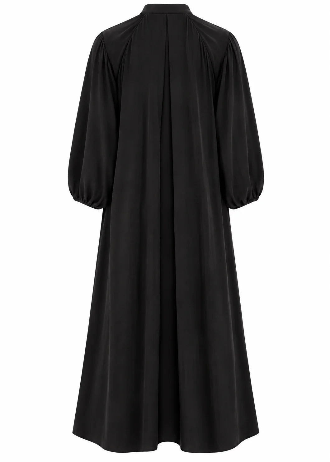 Vilma-Louise Shirt Dress fra La Rouge i sort med løs A-form, knaplukning foran og ærmer med let volumen – køb hos butikalrum.dk.
