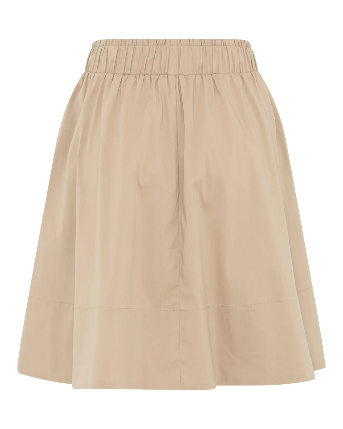 Vilma skirt short i sand fra LA RōUGE i bomuldspoplin med sporty og feminin stil - kort nederdel til sommer