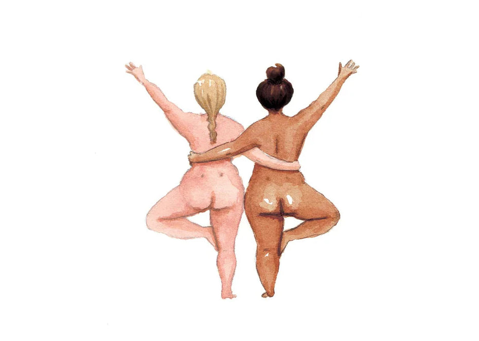 Yogaprints A4 plakat med motiv af Couples Tree Pose – køb hos butikalrum.dk
