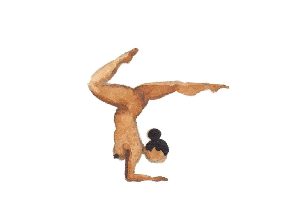 Yogaprints A4 plakat med motiv af Pincha Mayurasana – køb hos butikalrum.dk