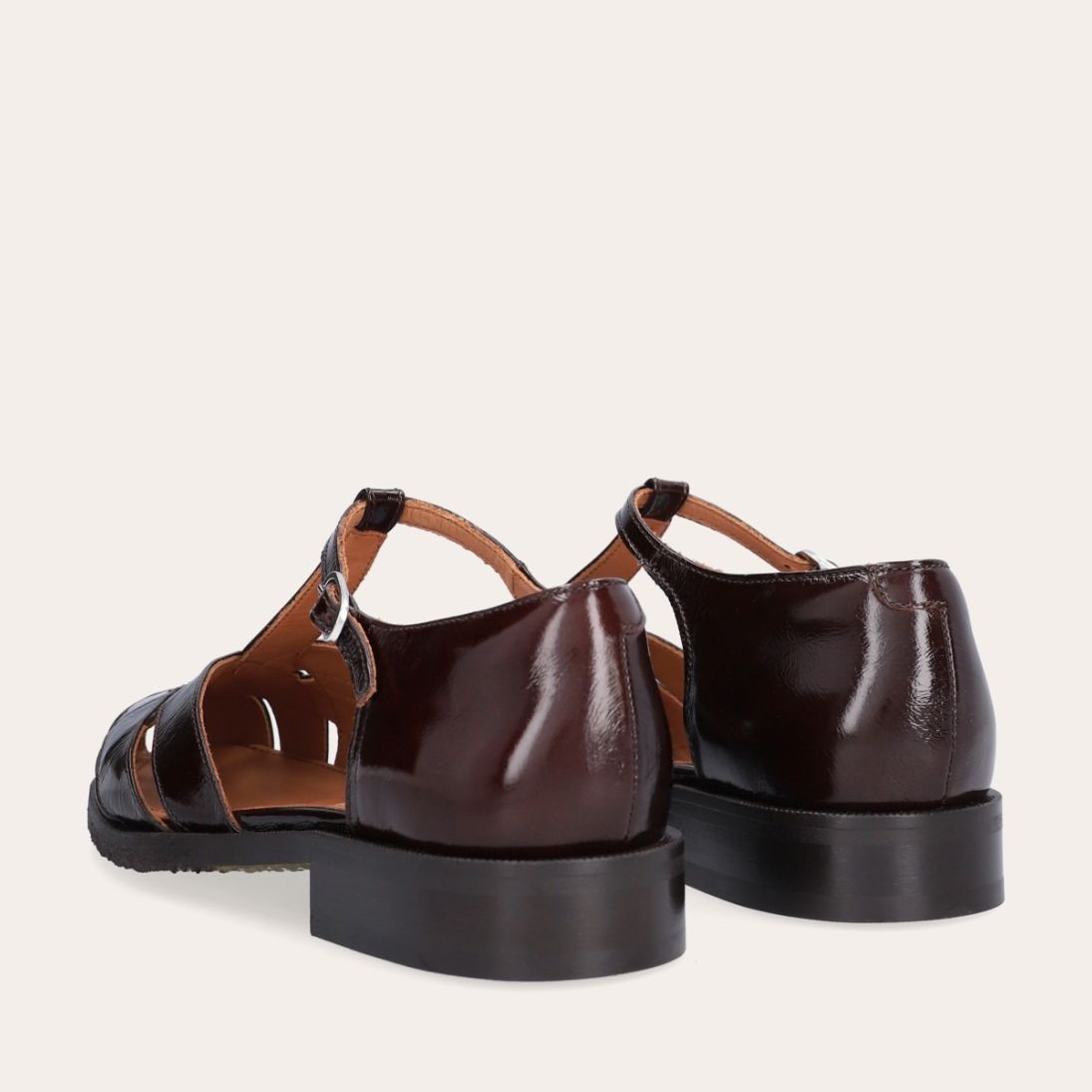 Billi Bi A9683 flad fishermen sandal i brunt skind – køb hos butikalrum.dk