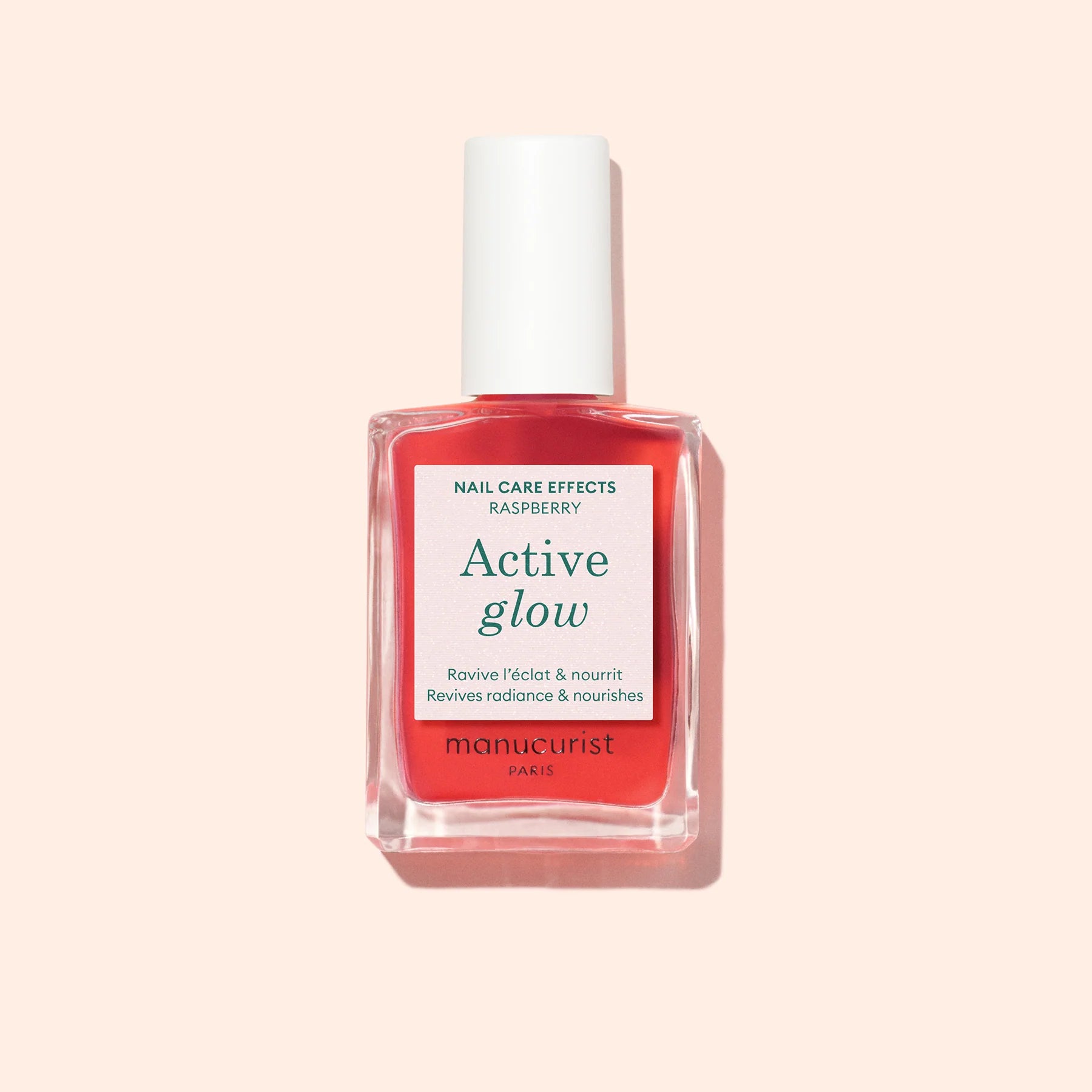 Active Glow Raspberry neglelak fra Manicurist Paris med gloss-effekt – køb hos butikalrum.dk