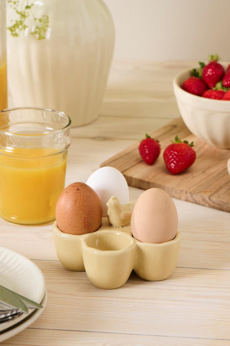 Æggeholder til 5 æg gul – køb hos butikalrum.dk