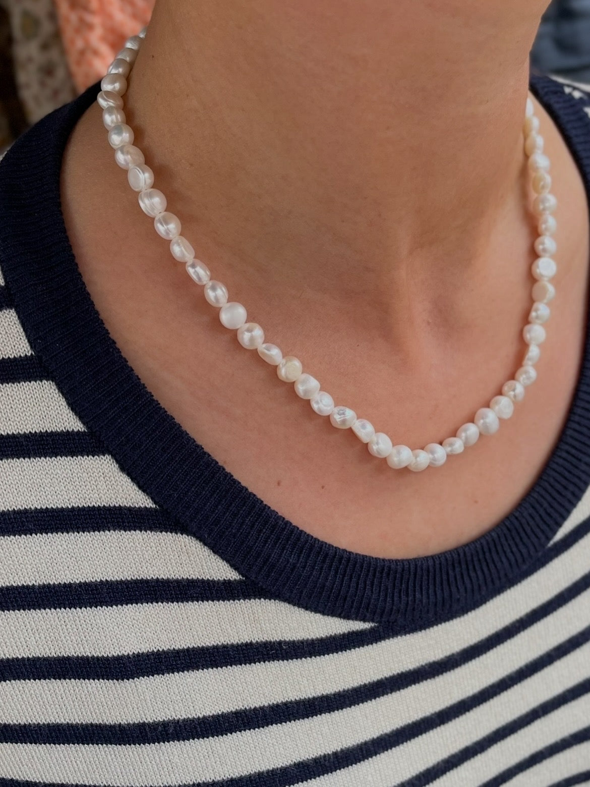 Big Chunky Pearl halskæde med store ferskvandsperler – køb hos Butik Alrum