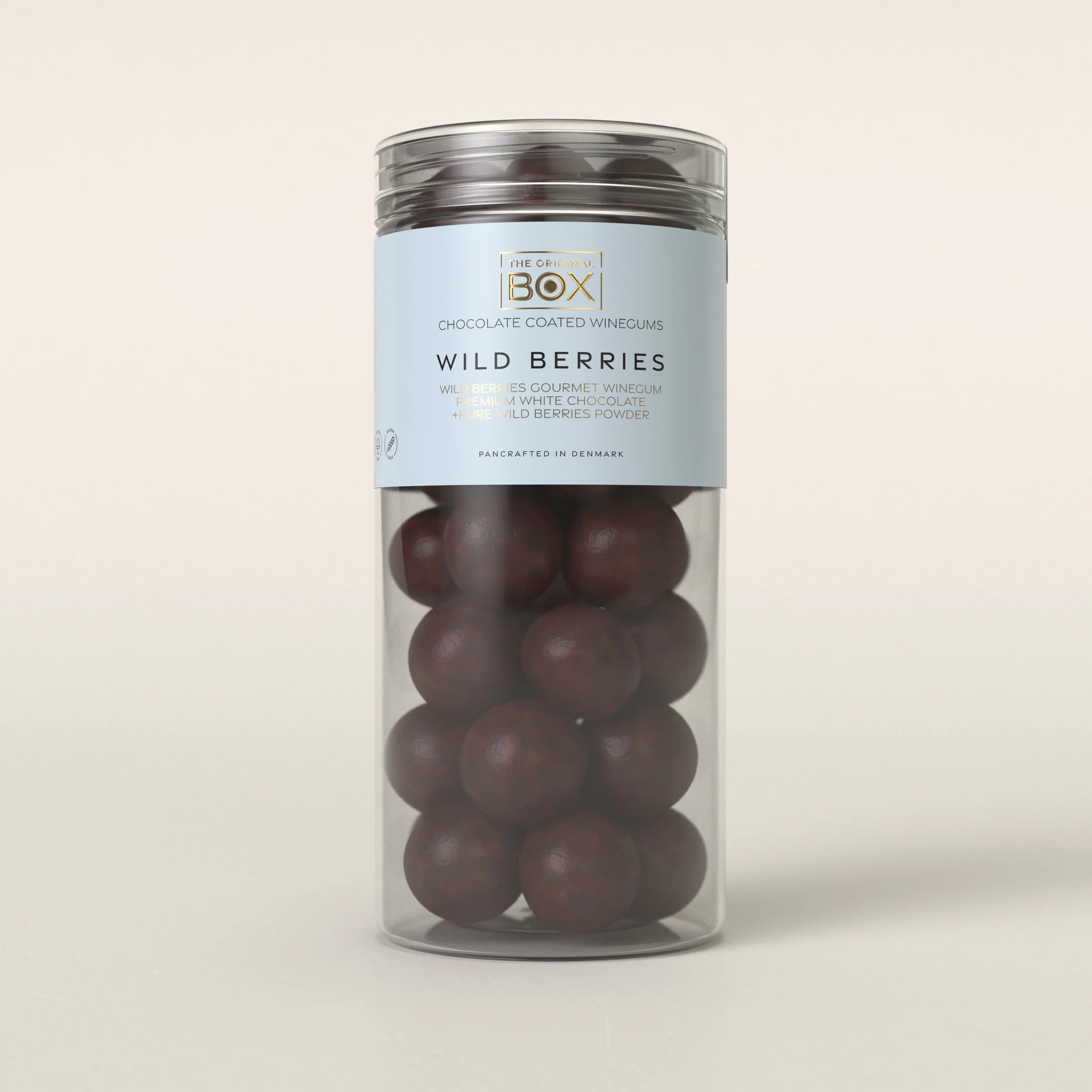 Stor Box The Original beholder med skovbær gourmet vingummi i rundt rør – køb hos Butik Alrum