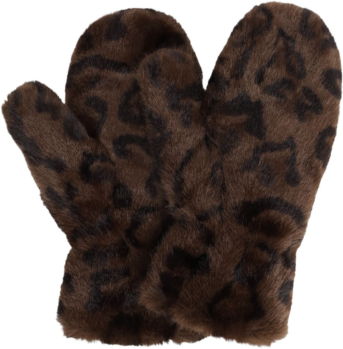Furry Mittens fra Sui Ava i Leo med lodden overflade og leopardmønster – køb hos butikalrum.dk.