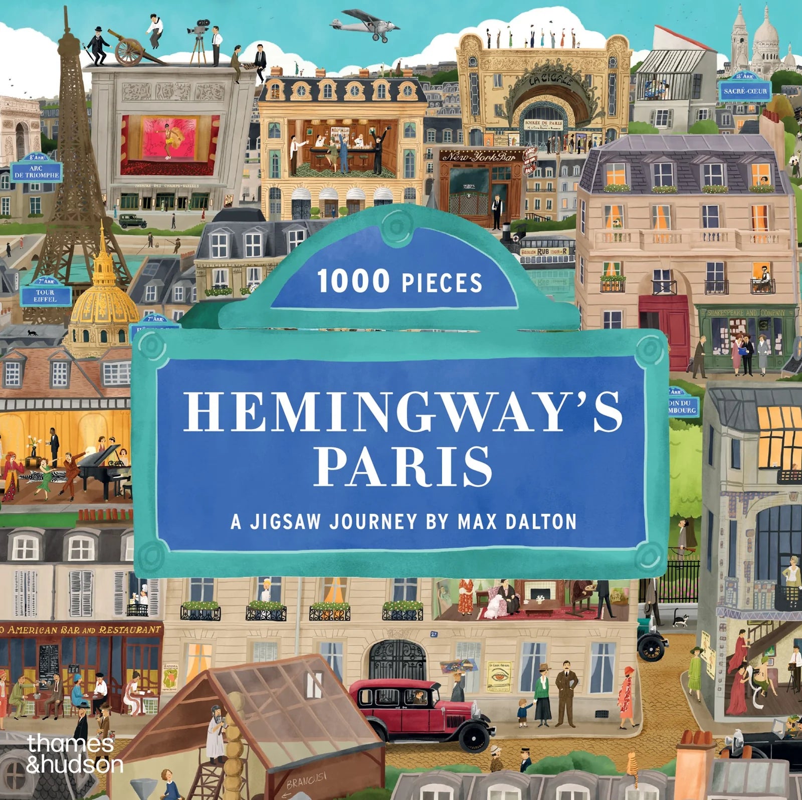 Hemingway’s Paris 1000 piece puzzle med 1920’er kunstmotiv – køb hos butikalrum.dk