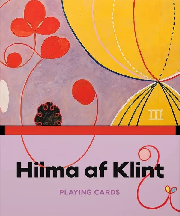 Hilma af Klint Playing Cards med farverige abstrakte kunstmotiver inspireret af Hilma af Klint.