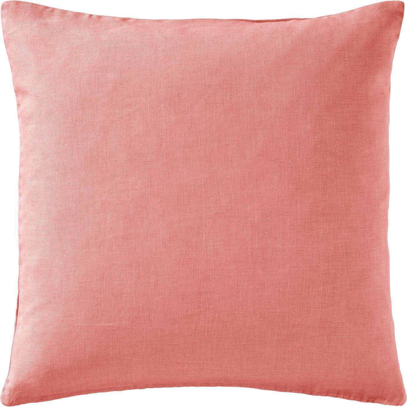 Pudebetræk i 100% hør i farven Melon, størrelse 50x50 cm inkl. fyld – køb hos Butik Alrum på Amager eller online på butikalrum.dk.