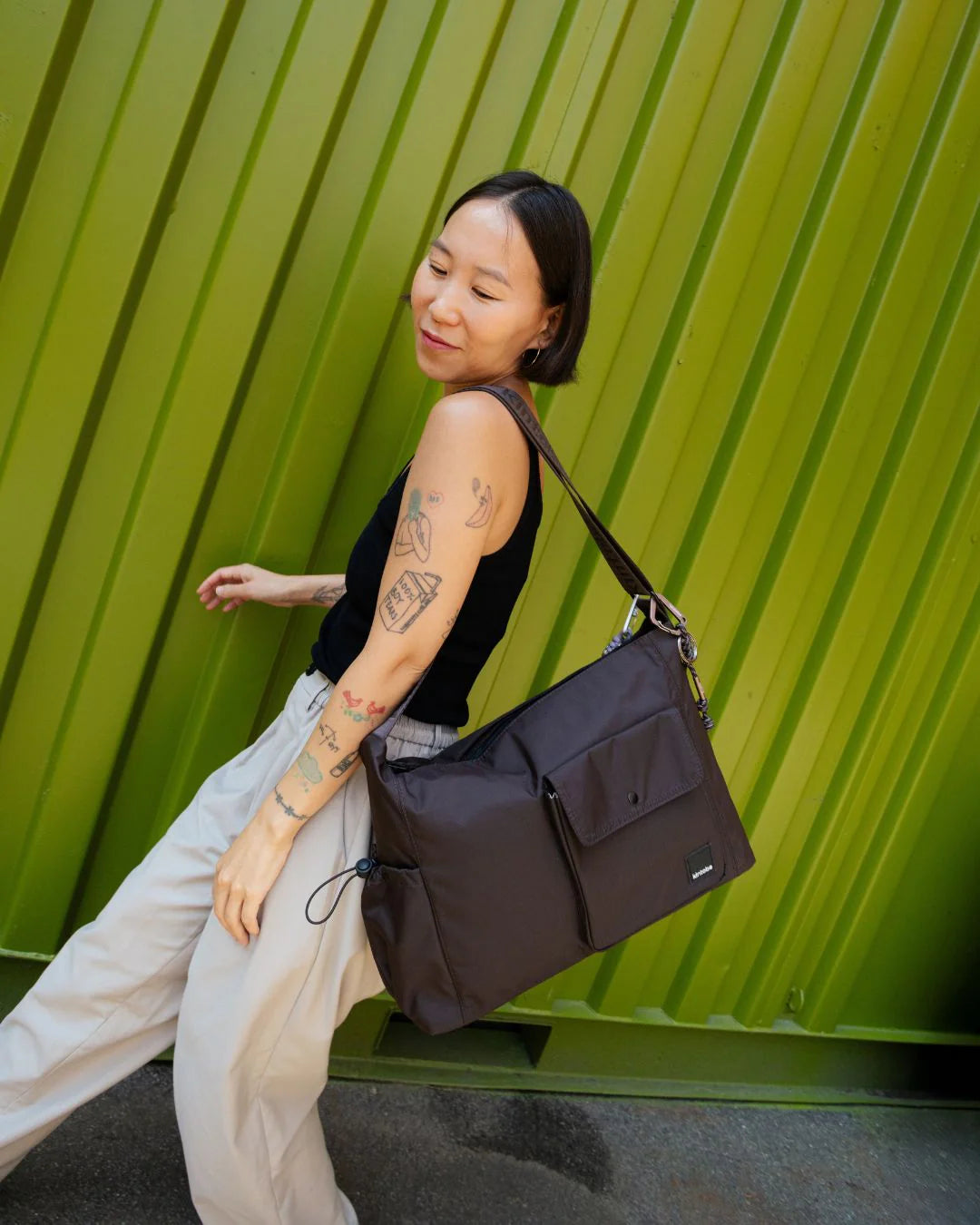 Kintobe MILO tote bag i Downtown Mocha – rummelig og funktionel hverdagstaske