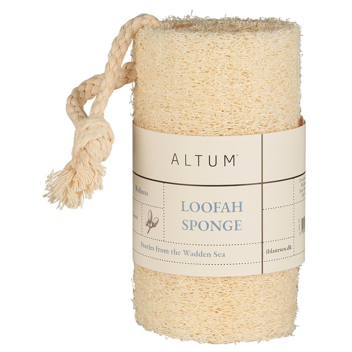 Loofah svamp naturprodukt til eksfoliering og rengøring fjerner døde hudceller og stimulerer huden - køb hos butikalrum.dk