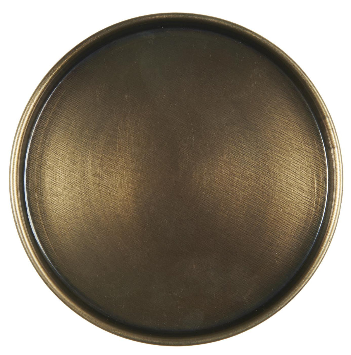 Lille lysbakke i metal med kant, H 1 cm og Ø 10,8 cm – køb hos butikalrum.dk.