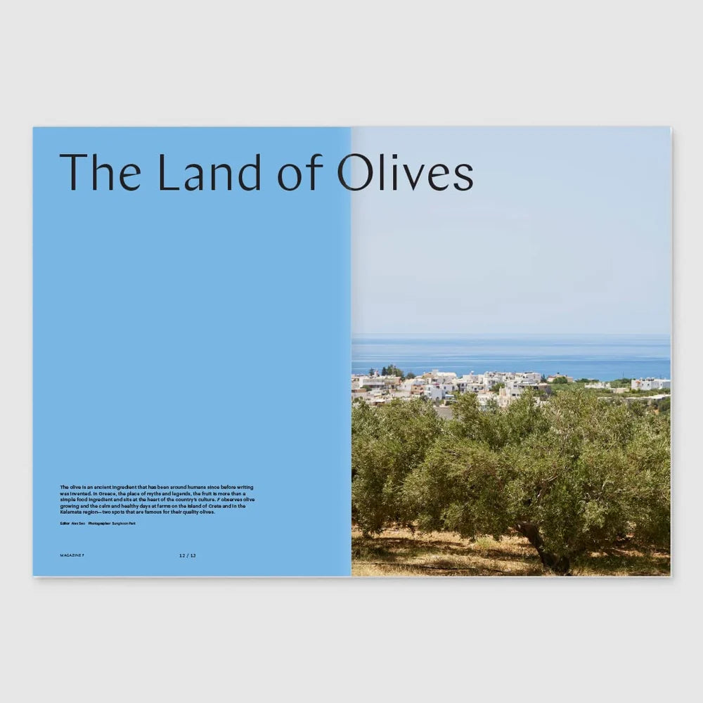Magazine F Issue 22 OLIVE – inspirerende magasin om oliven, olivenolie og middelhavets madkultur.