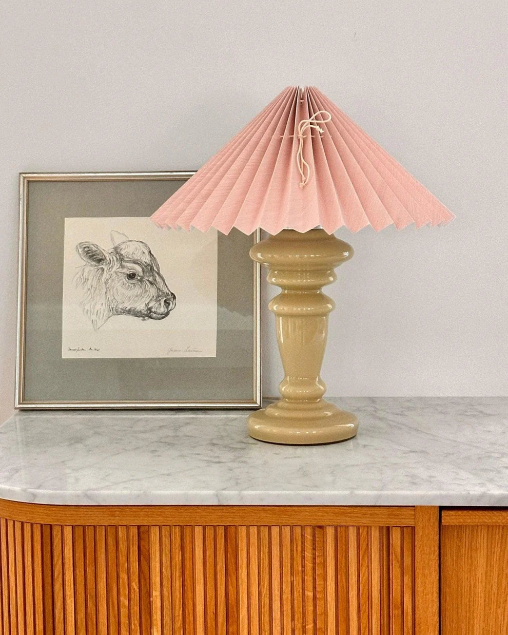 Pink Rose Petro 2 bordlampe medium i mundblæst glas – køb hos Butik Alrum