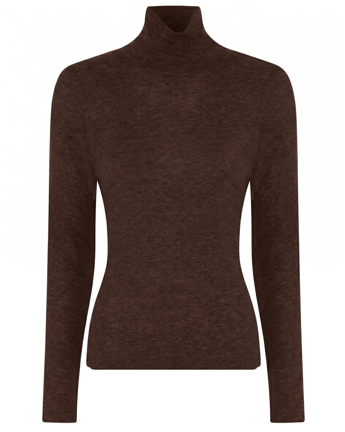 Sille Wool Rollerneck i Dark Brown fra La Rouge – køb hos Butik Alrum