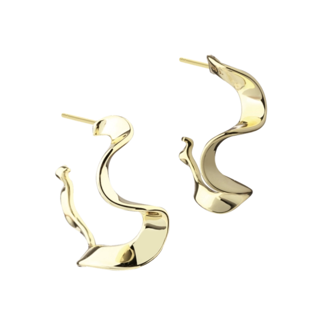SLIM Rhumba medium hoops i guld fra Aqua Dulce 25 mm – køb hos butikalrum.dk