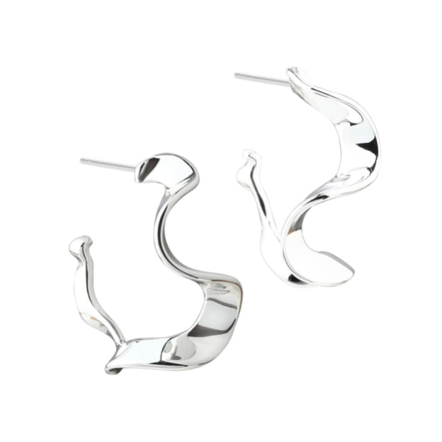 SLIM Rhumba medium hoops i sølv fra Aqua Dulce 25 mm – køb hos butikalrum.dk
