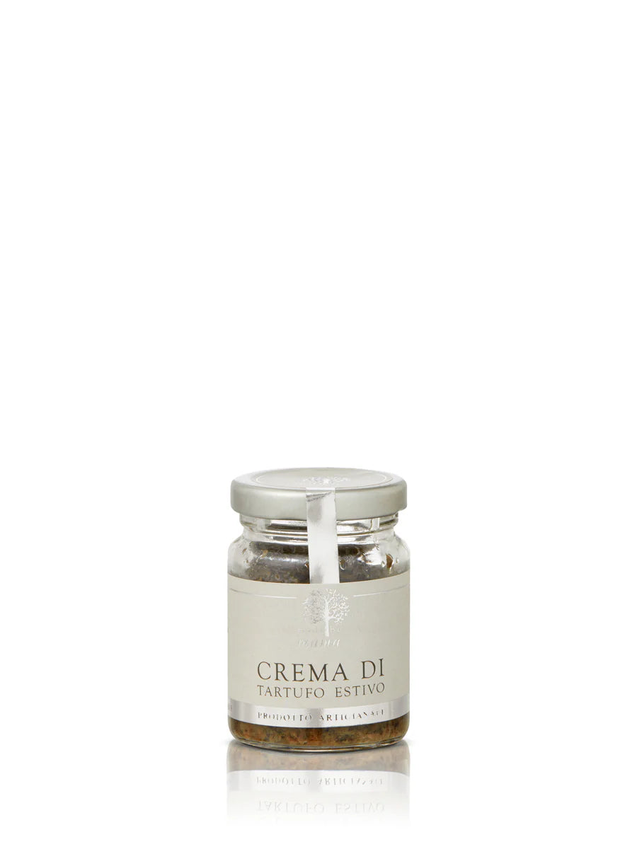 Sort trøffelcreme “Tartufina Estivo” – tapenade med sorte sommertrøfler, champignon og oliven.