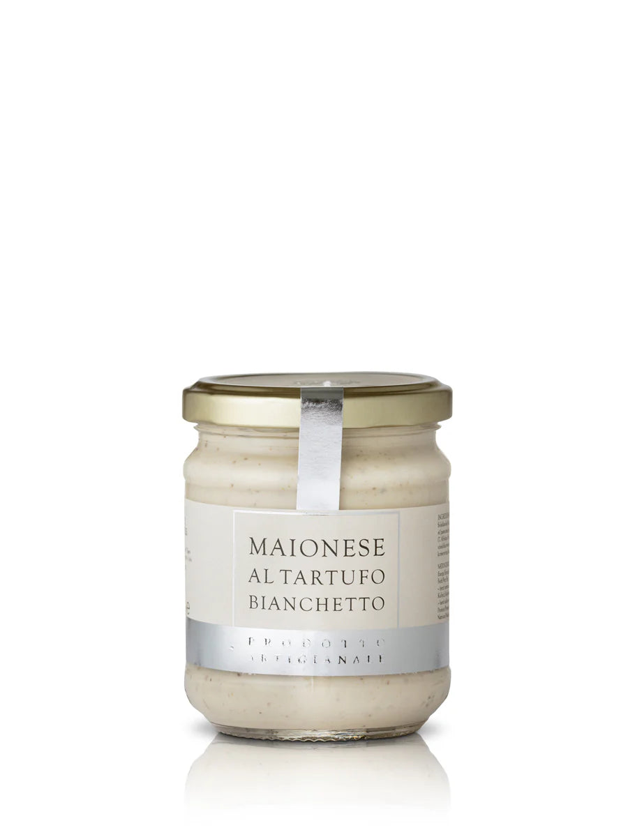 Trøffelmayonnaise med hvid trøffel – cremet dip til sandwich, burger og pomfritter.