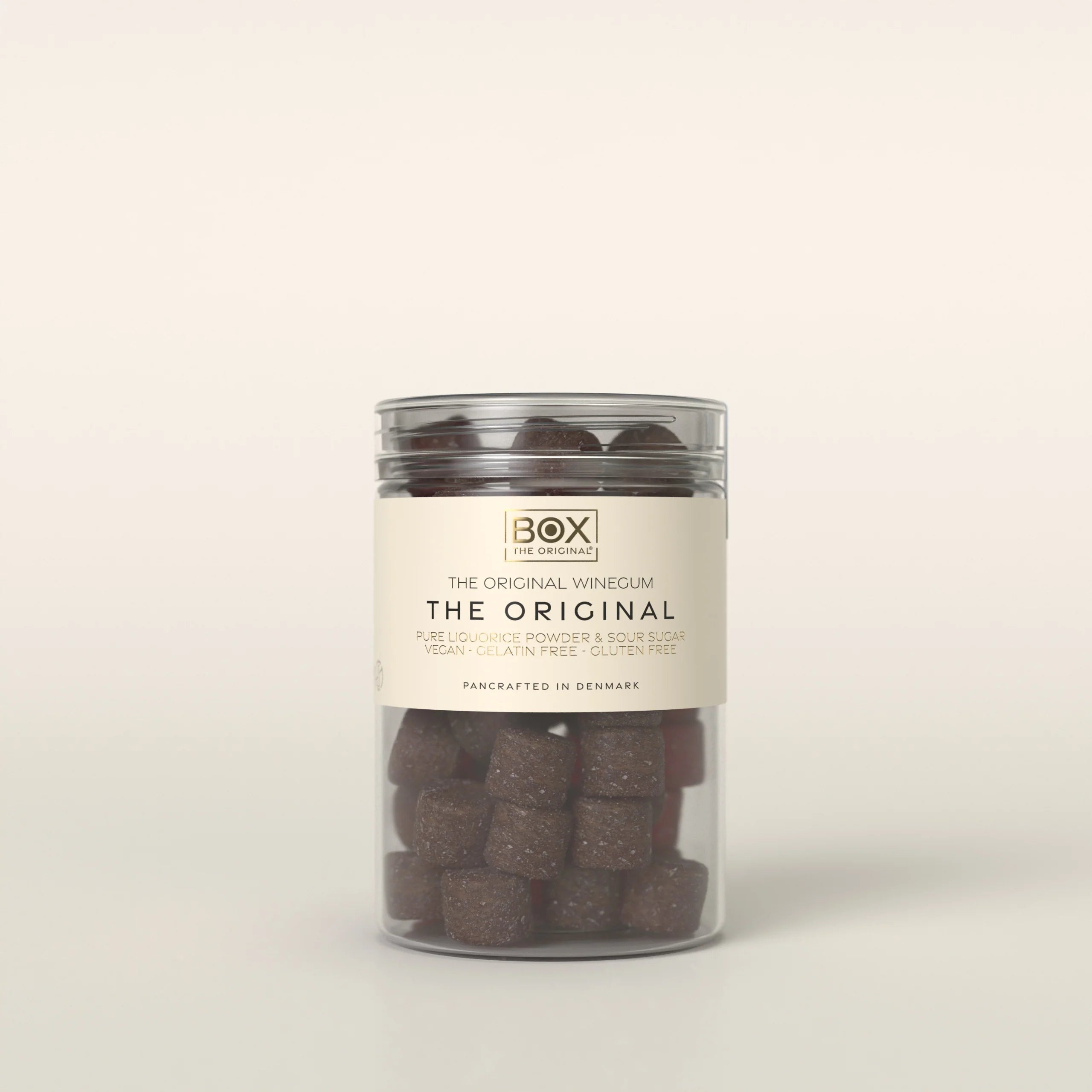 Veganske vingummier med skovbær, lakrids og sour sugar coating fra The Original i 170 g tube - køb hos butikalrum.dk