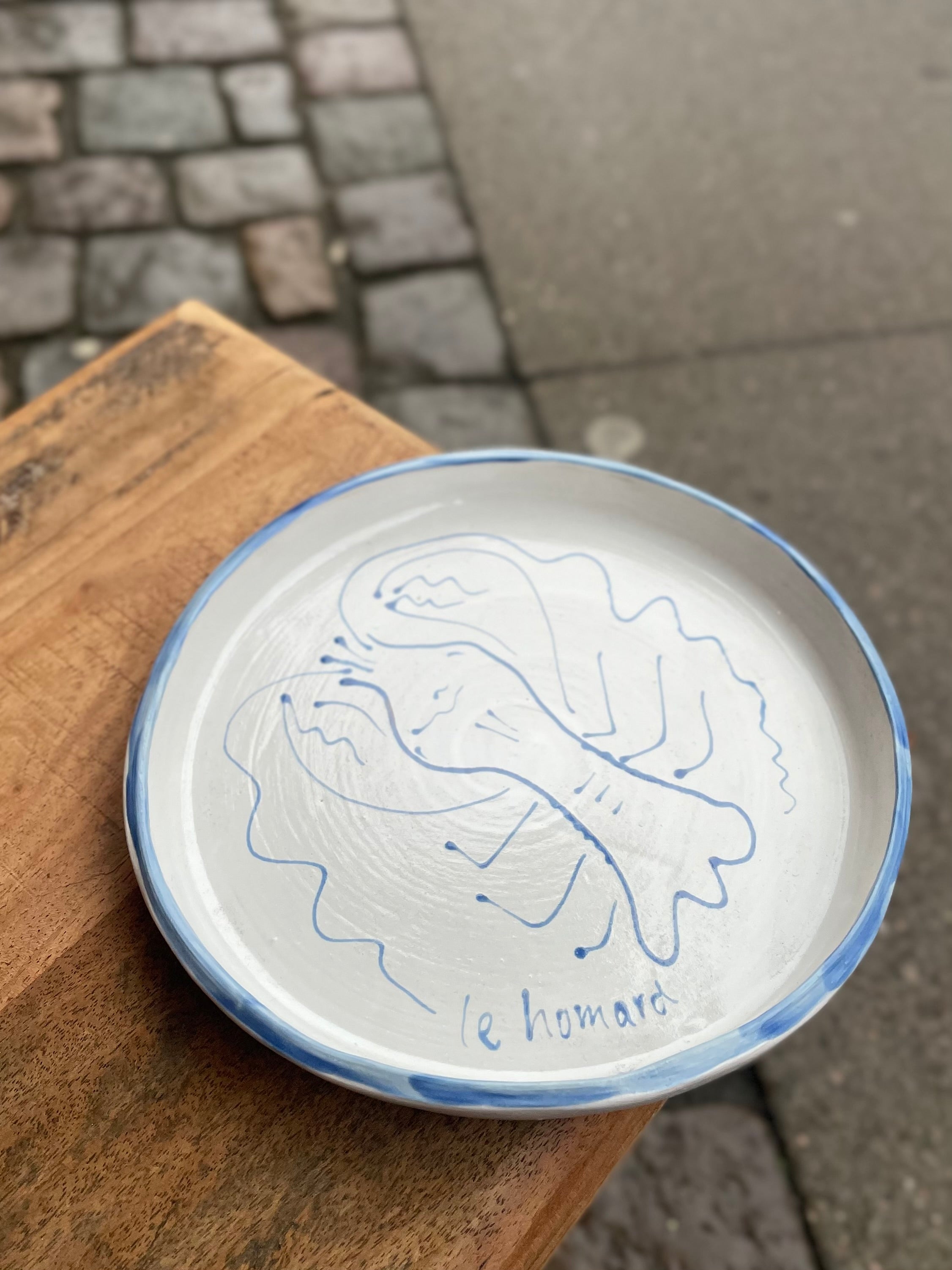 Unik tallerken med hummer design – køb hos butikalrum.dk
