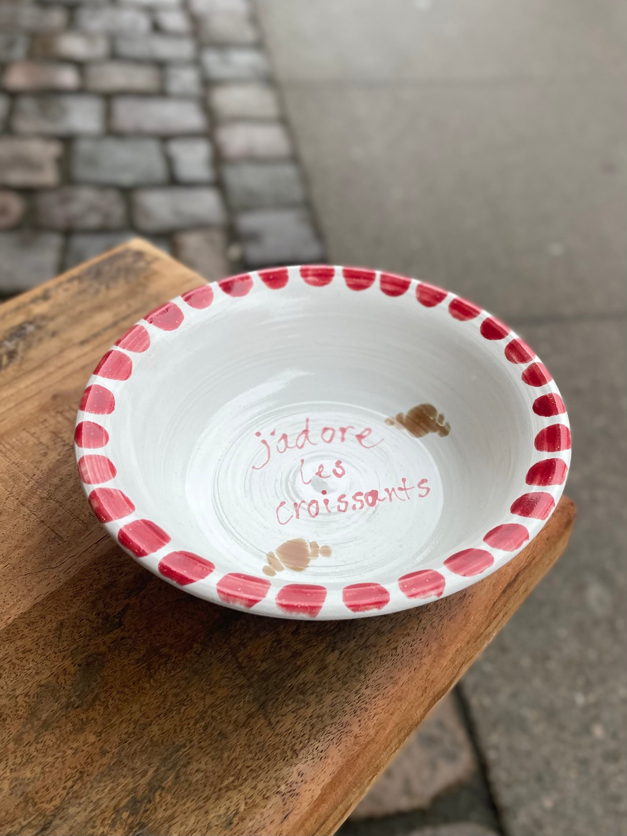 J’adore les croissants skål med croissant detalje – køb hos butikalrum.dk
