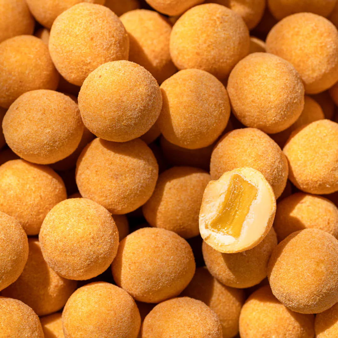Gelatinefri gourmet vingummi med tropisk frugt og hvid chokolade